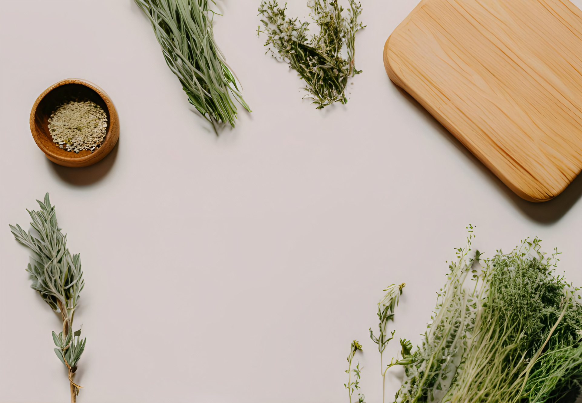 Medium Shot Herbs On A Counter